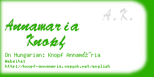 annamaria knopf business card